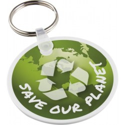 Porte-clés en plastique recyclé rond