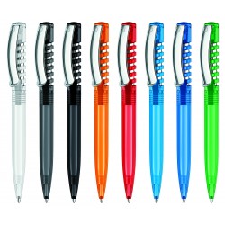 STYLO BILLE NEW SPRING MÉTAL CLEAR MARQ. 1 COULEUR