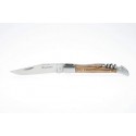 Couteau Laguiole 12cm T.bouchon avec étui nylon manche frêne exotique