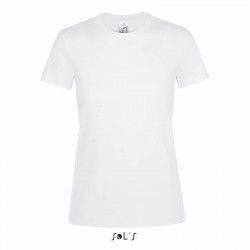 Tee-shirt femme semi-peigné 150 g blanc