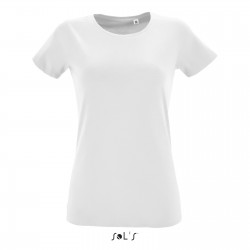 Tee-shirt Fit femme semi-peigné 150 g blanc