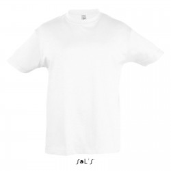 Tee-shirt enfant semi-peigné 150 g blanc
