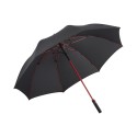 Parapluie golf en PET recyclé Ahéville Noir rouge