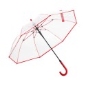 Parapluie transparent Ahun Transparent rouge
