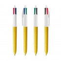 STYLO BILLE 4 COULEURS WOOD STYLE White/Yellow wood