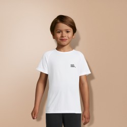 Tee-shirt respirant enfant 140 g blanc