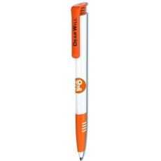 STYLO BILLE SUPER HIT SOFT BASIC CORPS BLANC MARQ. 1 COULEUR