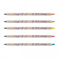 Crayon bois de CÃ¨dre bi-couleur graphite et fluo