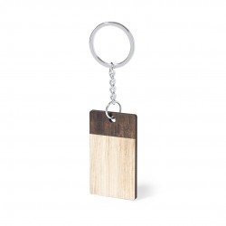 Porte-clés en bois rectangulaire