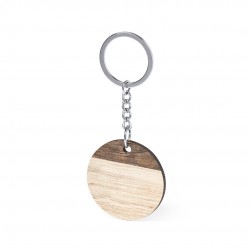 Porte-clés en bois circulaire
