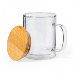 Tasse en verre et bambou 370 mL