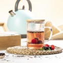 Tasse à thé en verre et bambou 450 mL
