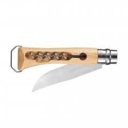 Couteau de poche tire-bouchon décapsuleur Opinel® N°10 en hêtre