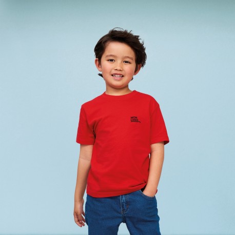 Tee-shirt enfant semi-peignÃ© 190 g couleur