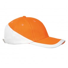 Casquette personnalisée bicolore orange et blanche